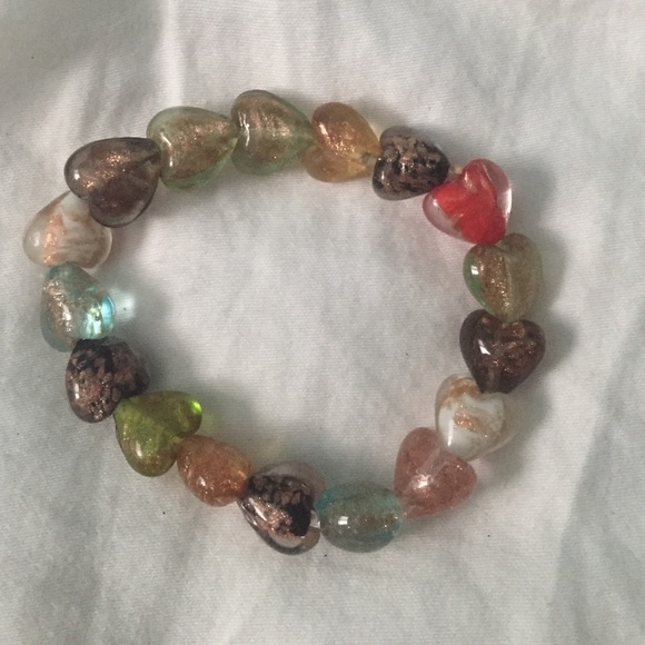 Italian Glass Heart Bracelet