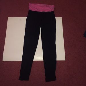 Black And Pink Yoga Pants