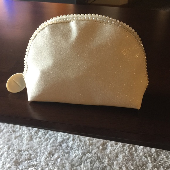 MAC Winter Glitter Cosmetics Bag With Pearl Detail