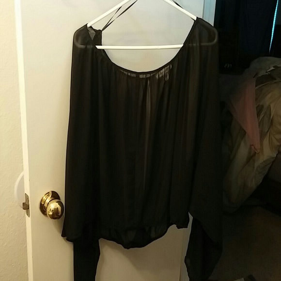 Black sheer top