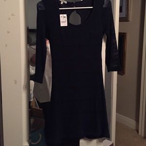 Navy sweater dress