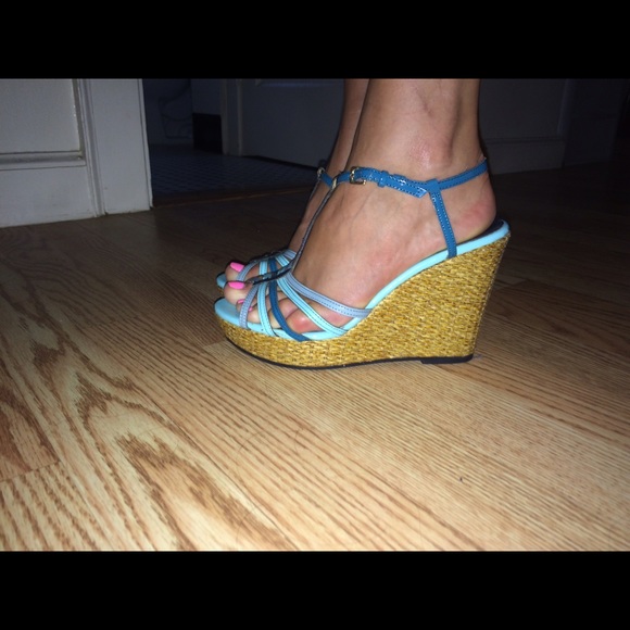 Blue multi Wedge Sandals