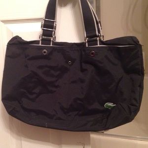 Black canvas Lacoste bag