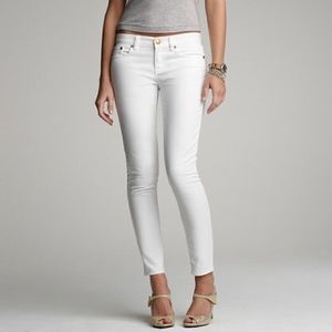 J Crew Toothpick jeans in white