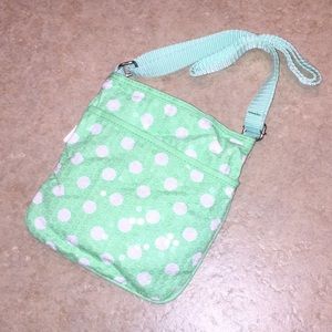 NWT!! Mint green and white sequin cross body