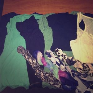 4 Scarf 3 Vneck a Crop and Tank Bundle! 😍😍😍