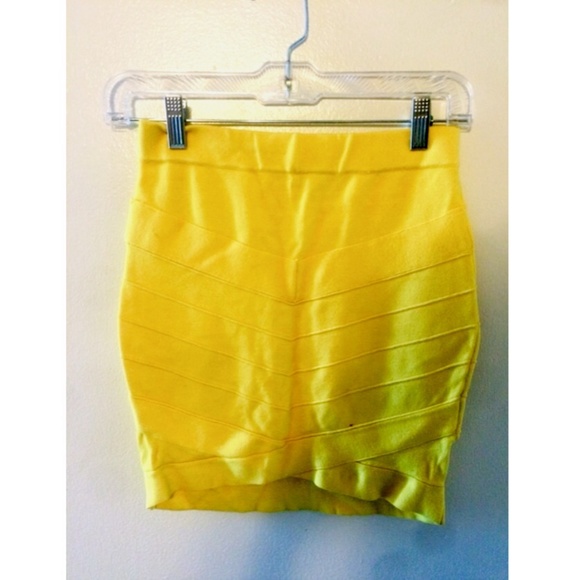 Yellow bandage skirt