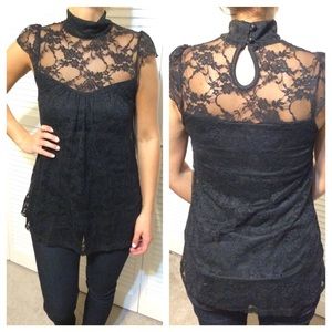 Black lace top