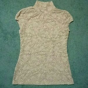Cream colored lace top