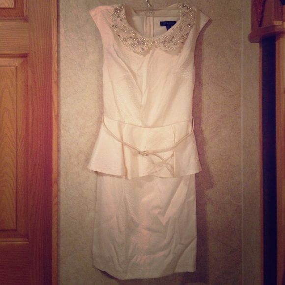 Beautiful beaded dress with waist belt