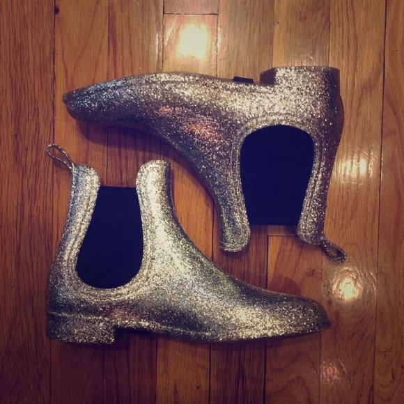 Juju Silver Glitter Chelsea Boots