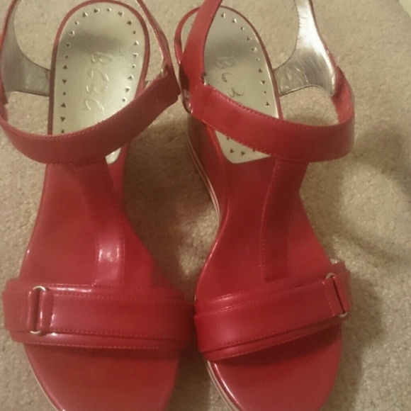 Red Wedge Sandals - Picture 3 of 3