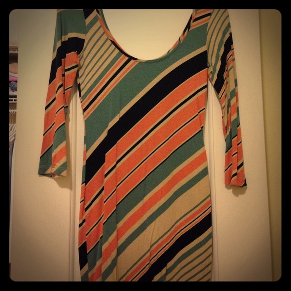 Striped bodycon dress
