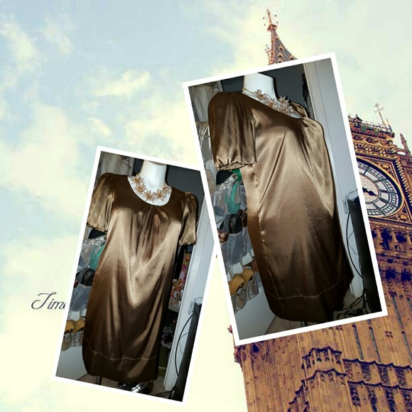 New York & Company Brown Shift Dress - Picture 3 of 3