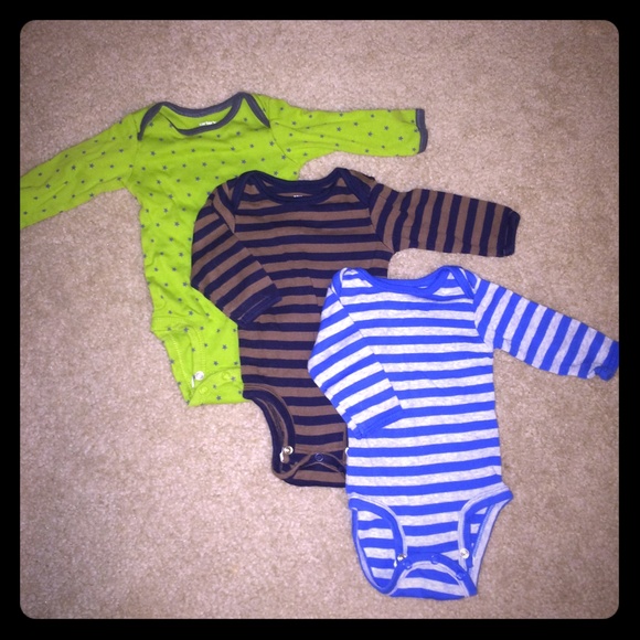 Boys 3 long sleeve onsies!