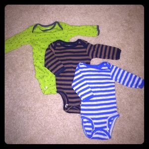 Boys 3 long sleeve onsies!