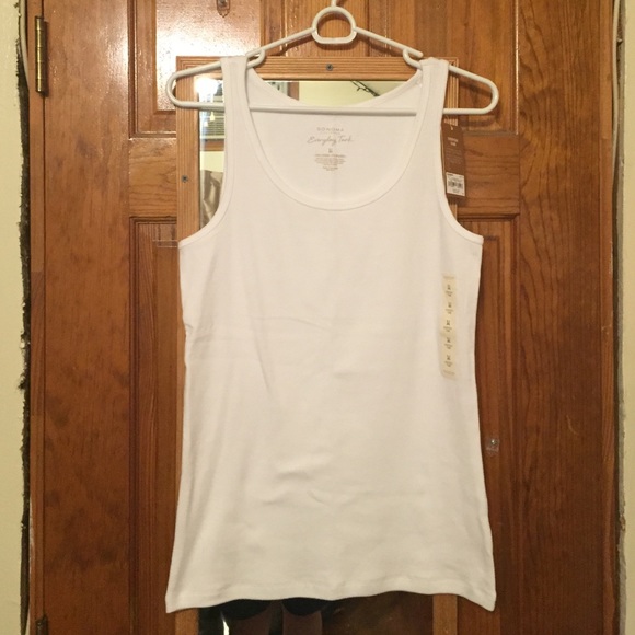 Sonoma Tops - White rib tank top