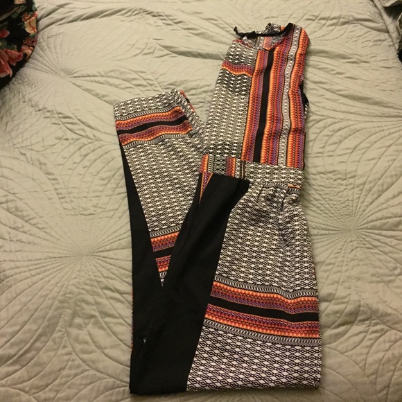 Multi color jump suit