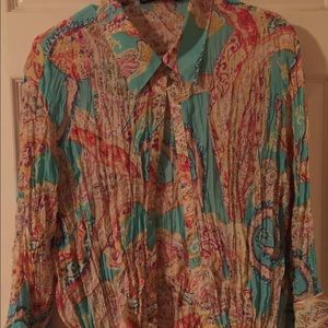 Beautiful Button Down w/some glitter throughout!