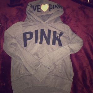 Gray PINK hoodie (price flexible)