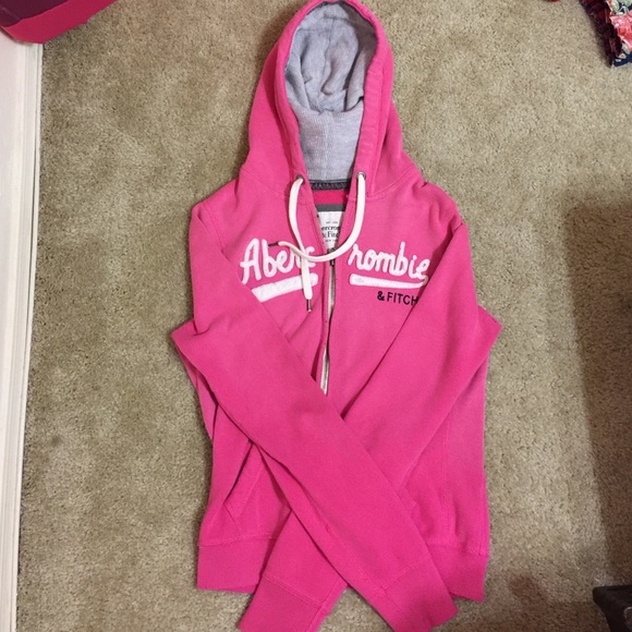 Pink zip up sweatshirt