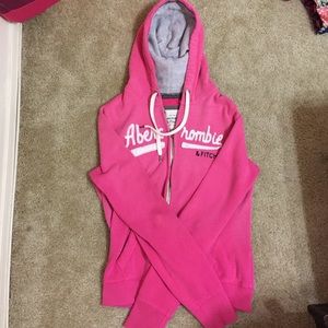 Pink zip up sweatshirt