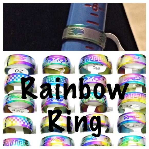 Stainless Steel Rainbow Ring. NWT - Picture 1 of 1