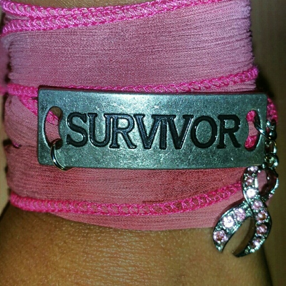designs by samia Jewelry - Breast Cancer Survivor Pink Wrap Bracelet NWOT