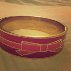 Kate spade red and pink bow cuff