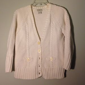 Banana Republic cotton cabled cardi!!