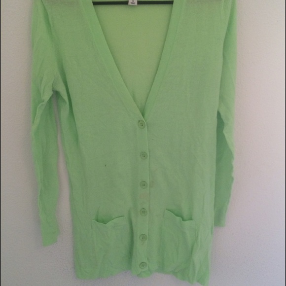 Neon green cardigan
