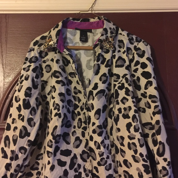 Lane Bryant long sleeved button up top