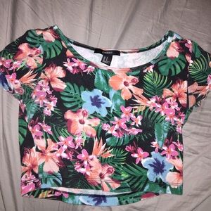 Forever 21 floral crop top