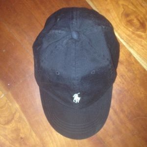 Black & Cream Canvas Polo Hat