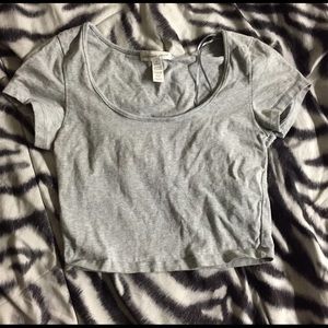Gray crop top