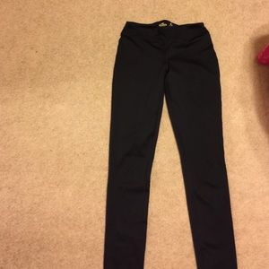 black leggings high rise spandex material