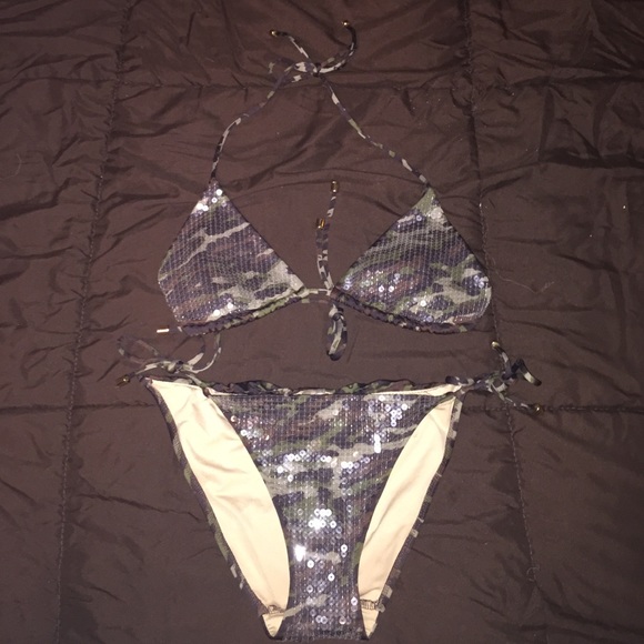 Victoria Secret Sequin Camo Bikini