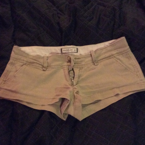 Khaki Stretch Short Shorts