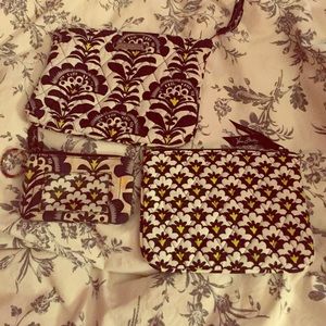 Vera Bradley make up bag ID/card holder & tote