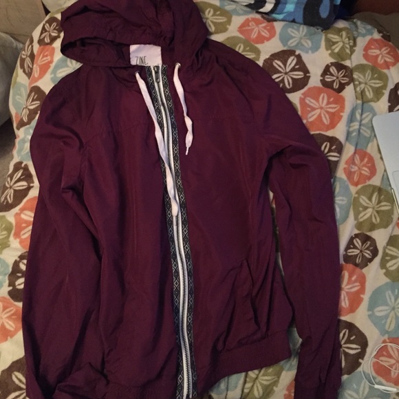 Burgundy windbreaker