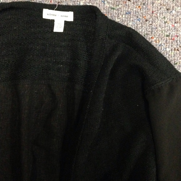 Semi sheer black kimono