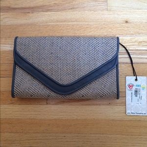 Grey and beige clutch
