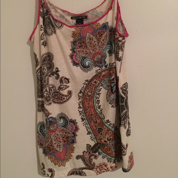 Lucky brand paisley tank top
