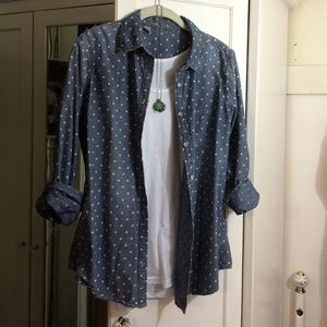 Polka dot button up