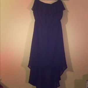 Black high low dress
