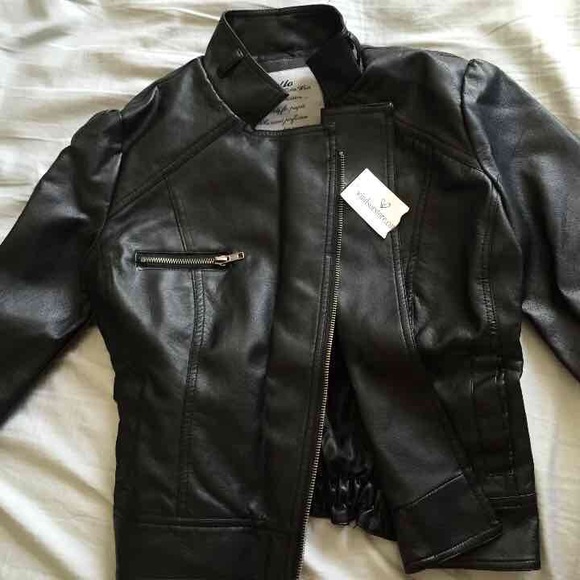 Black leather jacket