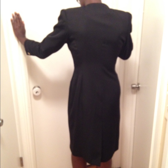 <Sold>Vintage Tailored Blazer Dress Gold buttons - Picture 3 of 3