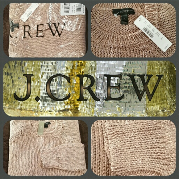 💫HP 12/6 🆕J. Crew Metallic Side-Slit Sweater - Picture 4 of 4
