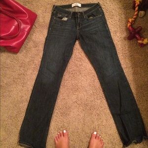 Dark washed boot cut jeans