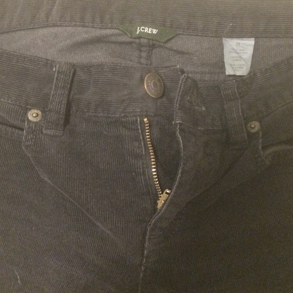 Like new navy J Crew skinny corduroys with zip - Picture 2 of 4